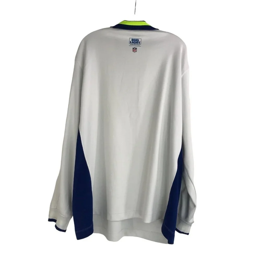 Nike Seattle Seahawks Pullover Mens Size‎ 2XL White Bud Light Golf Dri Fit
